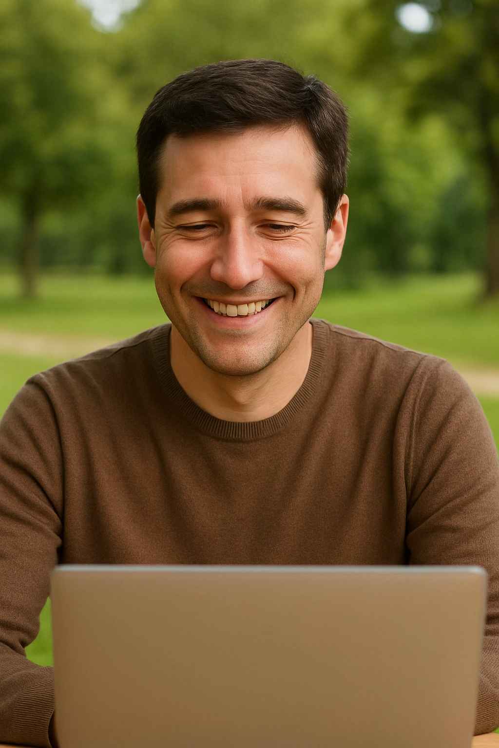 Person enjoying outdoor activities after hay fever relief